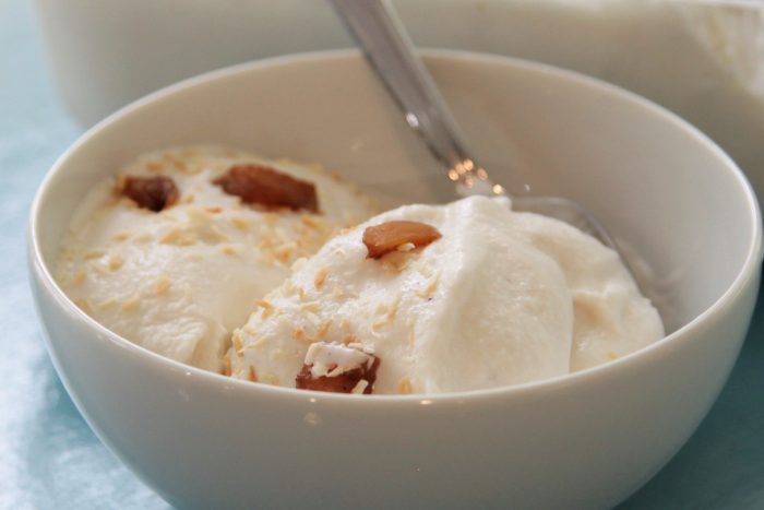 Tropical Rum Ice cream plated