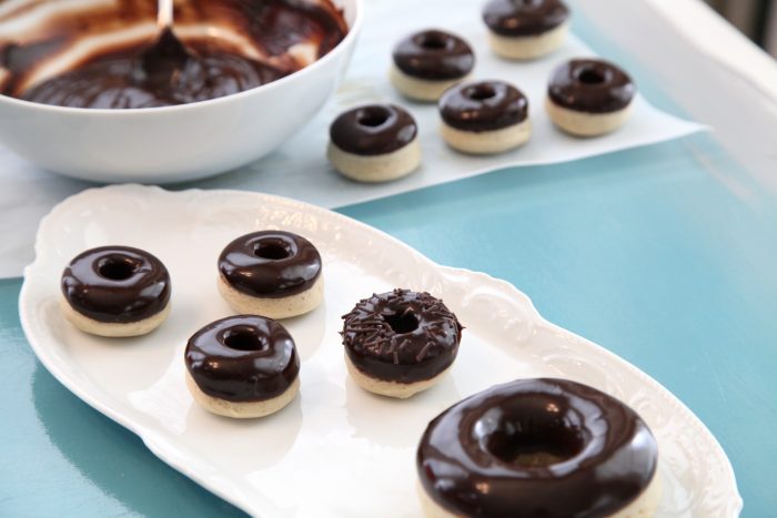 Vanilla Cake Donuts with Mocha Glaze