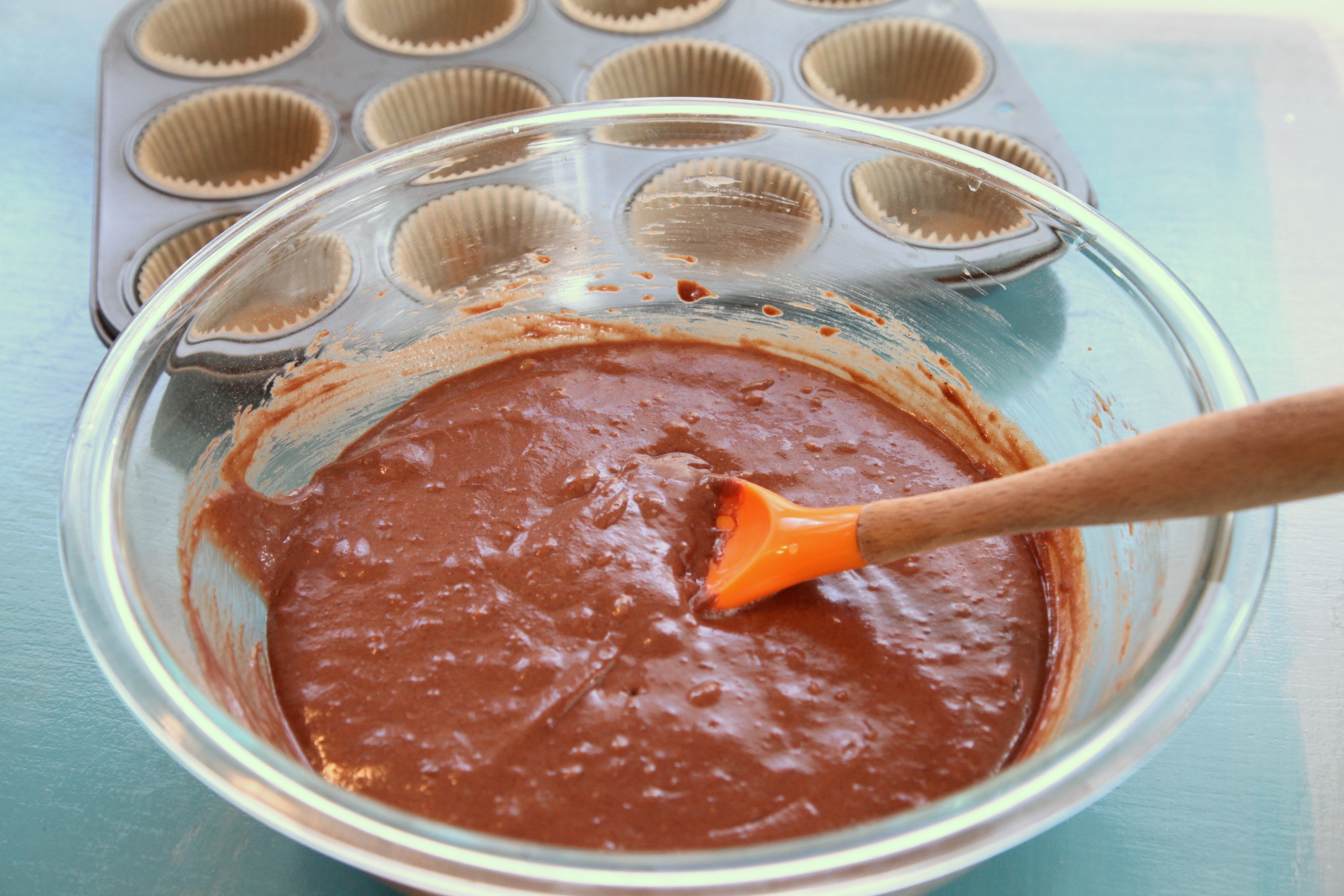 gluten and dairy free chocolate cupcakes with peppermint crunch frosting