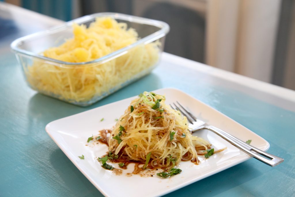 Spaghetti Squash with Asian Sauce