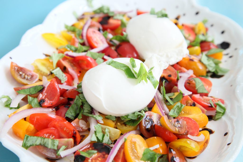 Buratta Salad plated