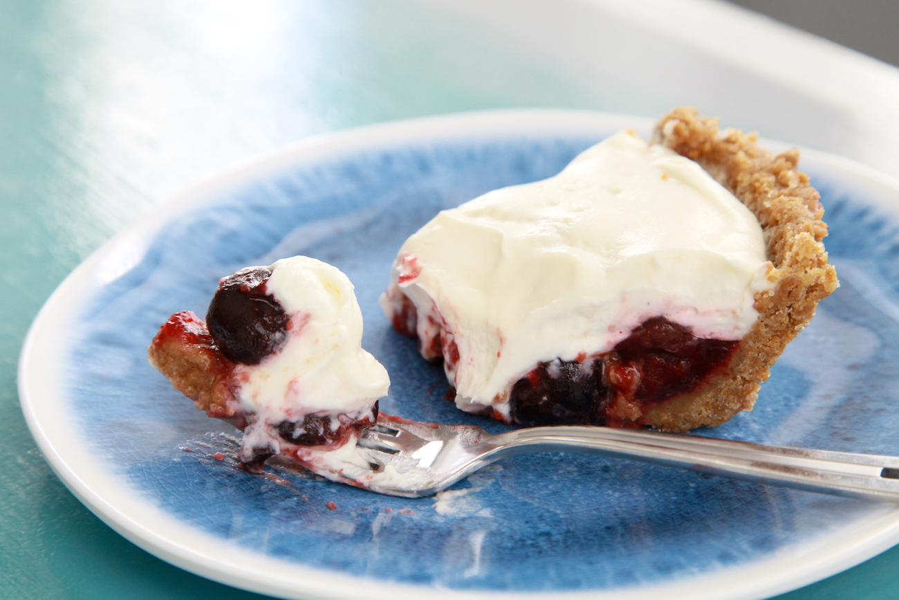 Cherry Cream Pie gluten free dairy free vegan