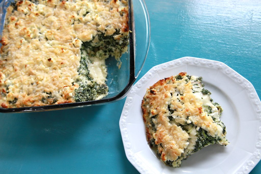 gluten free Greek Spinach Kugel