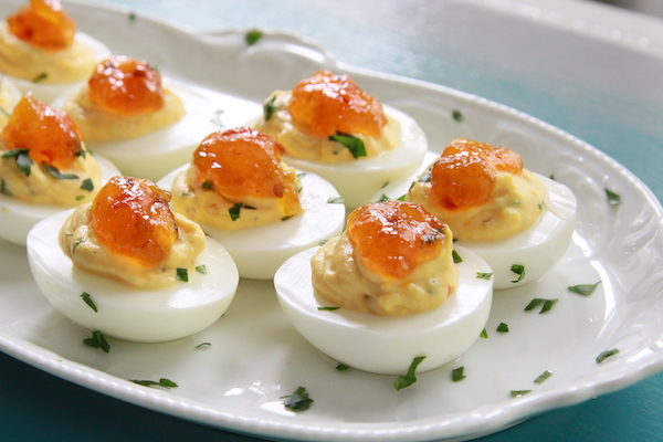 Sweet Heat Deviled Eggs