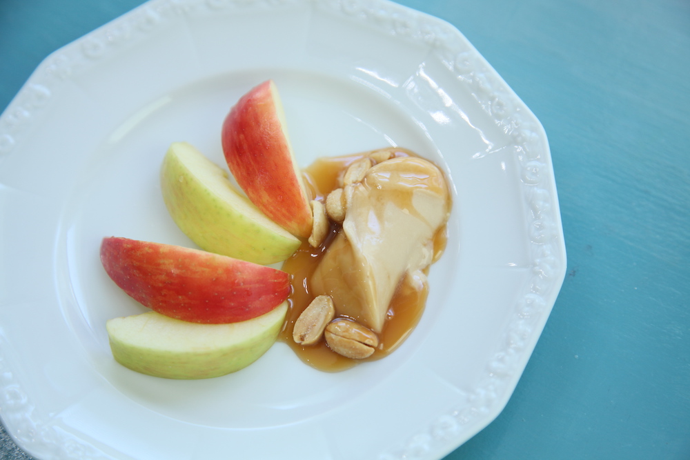 Creamy Caramel Apple Dip on a plate