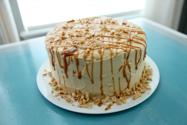 Chocolate Peanut Butter Caramel Cake