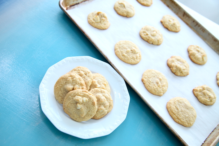 White Chocolate Macadamia Nut Cookies Feature Photo