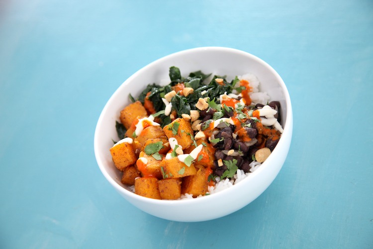 Butternut Squash, Black Beans & Greens Bowl Feature Photo