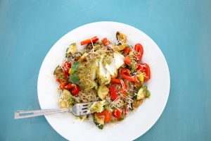 Pesto Cod with Sauteed Veggies feature photo